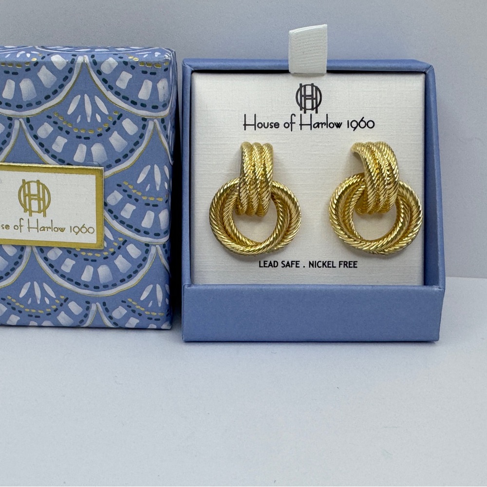 House of Harlow 1960 Gold Earrings